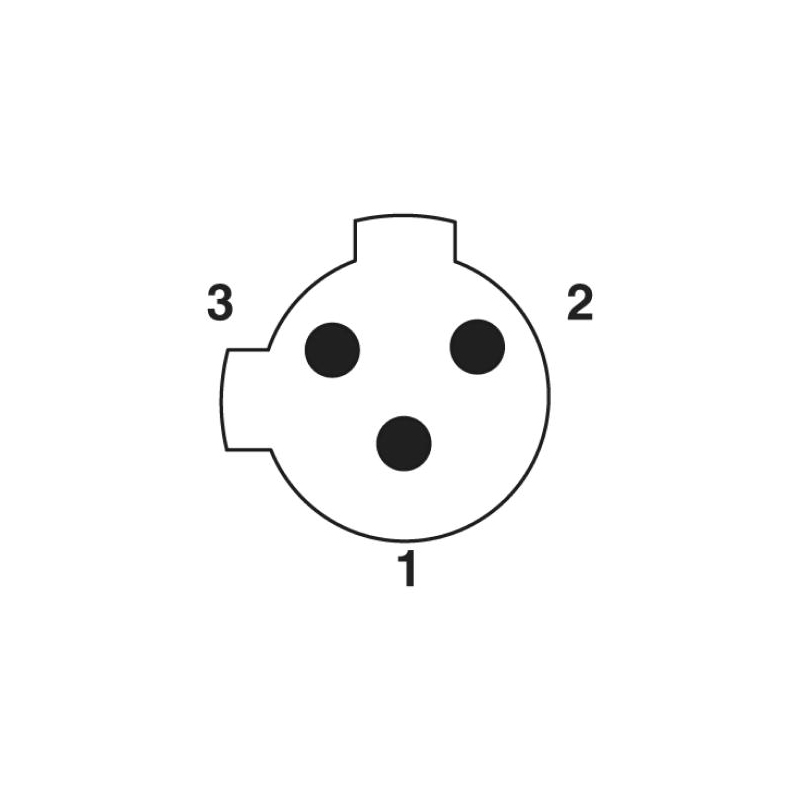 M12 3pins C code male moldable connector with shielded,brass with nickel plated screw