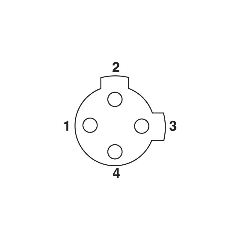 M12 4pins C code female to female straight molded cable,shielded,PUR,-40°C~+105°C,22AWG 0.34mm²,brass with nickel plated screw
