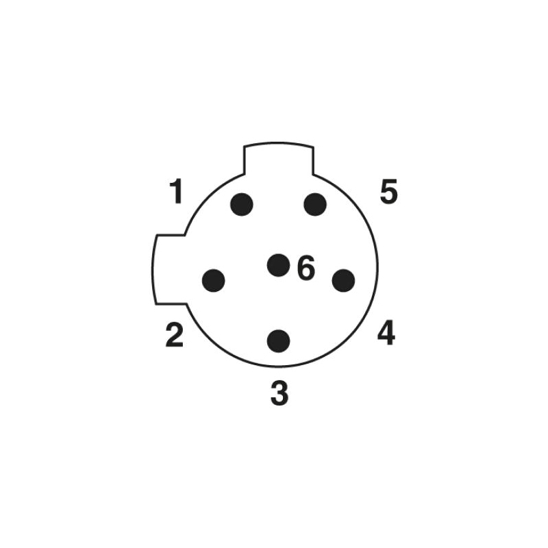 M12 6pins C code male to female straight molded cable,shielded,PVC,-40°C~+105°C,22AWG 0.34mm²,brass with nickel plated screw