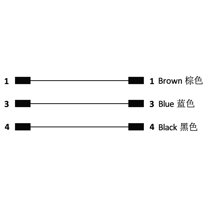 M12 3pins C code male to male right angle molded cable,unshielded,PVC,-40°C~+105°C,22AWG 0.34mm²,brass with nickel plated screw