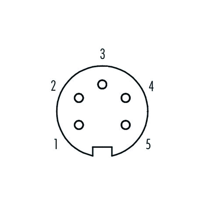 M16 5pins A code female straight molded cable,shielded,PVC,-40°C~+105°C,18AWG 0.75mm²,brass with nickel plated screw