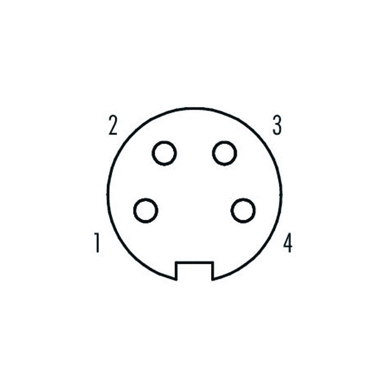 M16 4pins A code male right angle to female straight molded cable,unshielded,PUR,-40°C~+105°C,18AWG 0.75mm²,brass with nickel plated screw