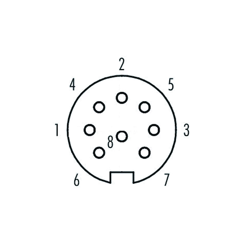 M16 8pins A code female to female right angle molded cable,unshielded,PVC,-40°C~+105°C,18AWG 0.75mm²,brass with nickel plated screw